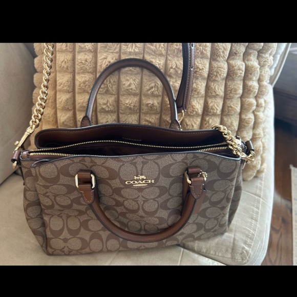 Coach Brown Signature Satchel - Picture 2 of 6